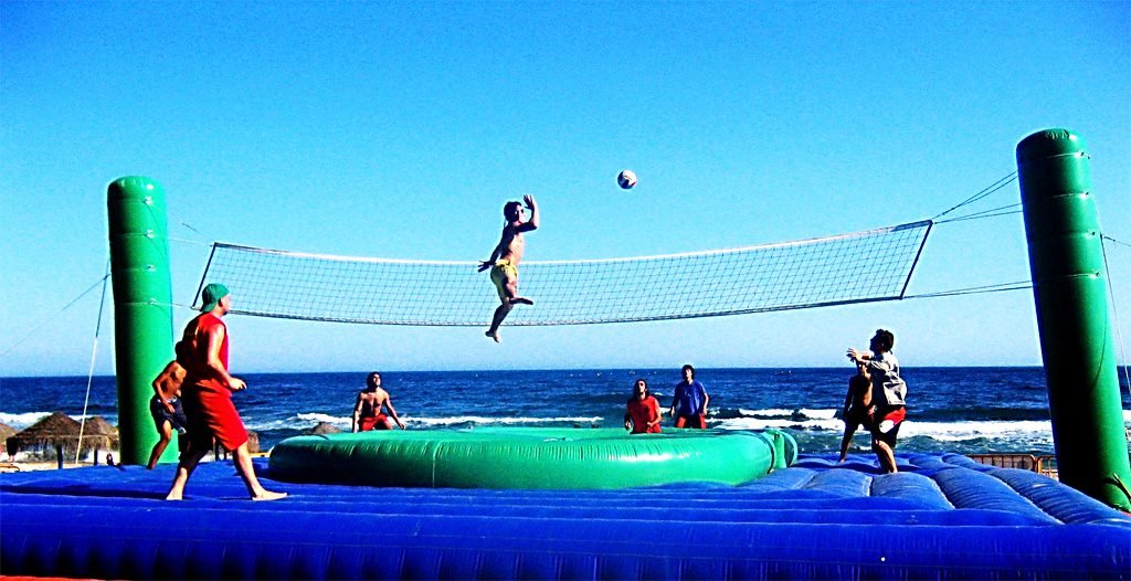 Trampoline Volleyball Game
