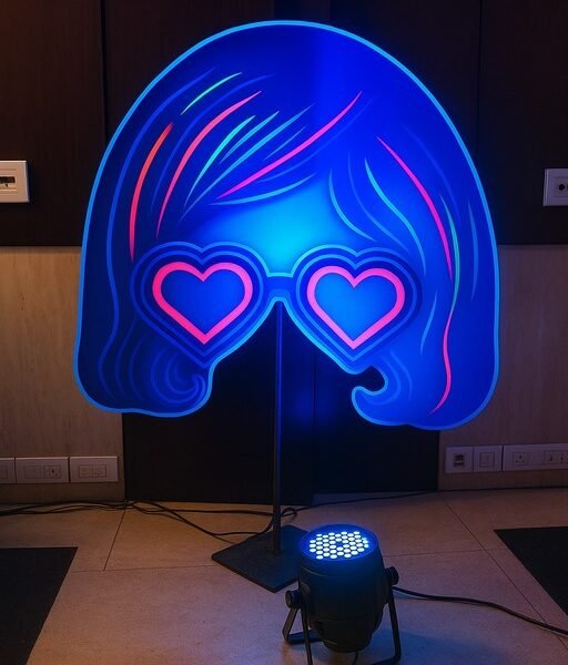 neon theme party decoration for hire