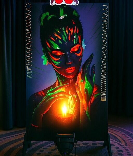 neon theme party decoration hire