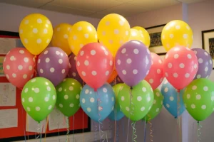 polka-dotted-balloon polka dotted balloon