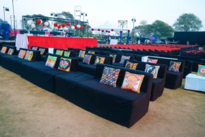 Bollywood theme seating and dining