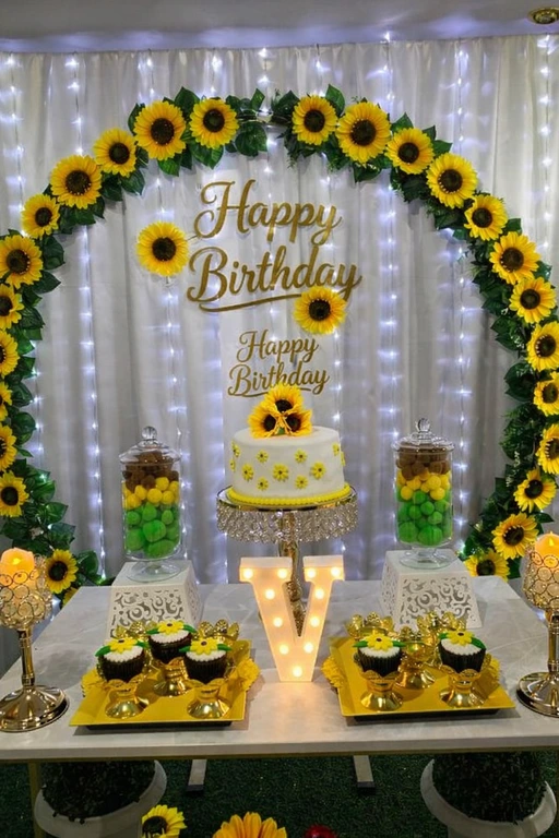 sunflower theme party planner for rental